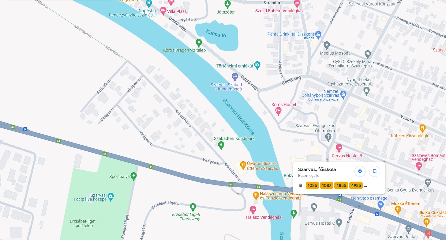 Kacsa tó megközelíthetősége